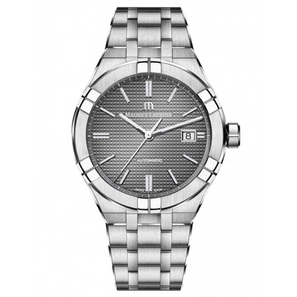 MAURICE LACROIX - AIKON AUTOMATIC  42MM BLACK DIAL WATCH AI6008-SS002-230-1