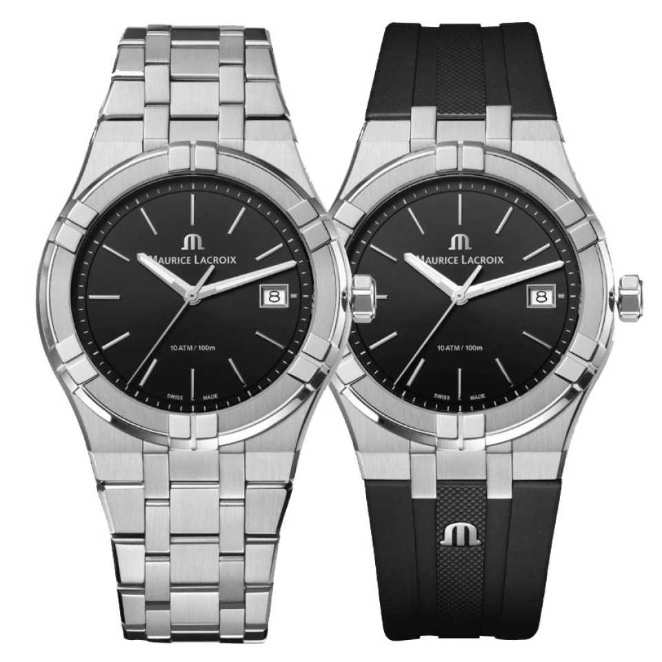 MAURICE LACROIX - OROLOGIO AIKON QUARTZ DATE 40MM AI1108-SS00F-330-A