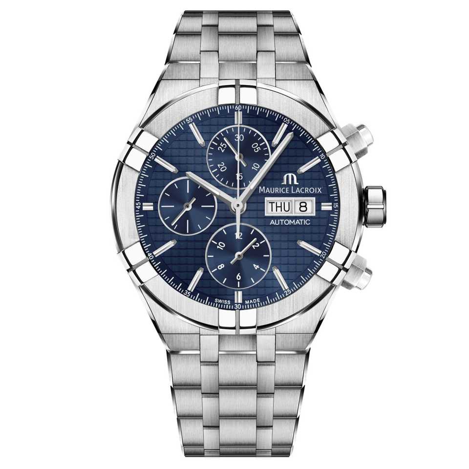MAURICE LACROIX - AIKON AUTOMATIC CHRONO 44MM WATCH  BLUE DIAL