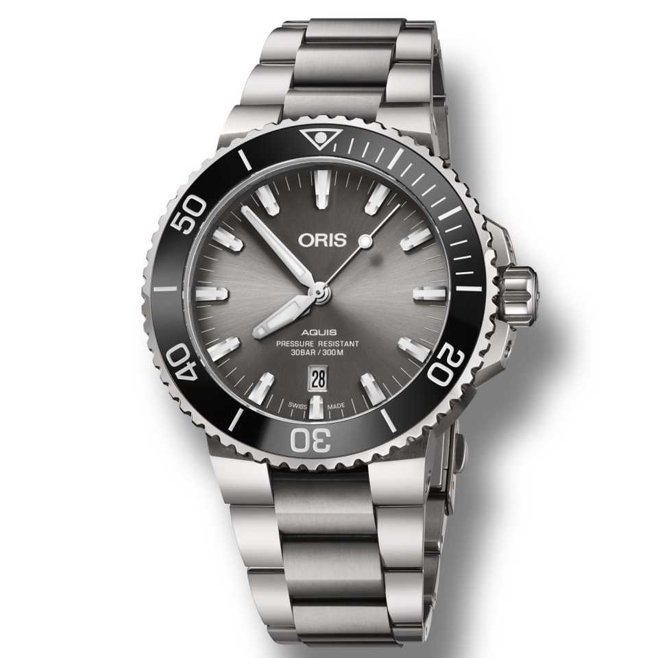 ORIS - OROLOGIO AQUIS TITANIUM DATE 733 7730 7153 - 0782415PEB