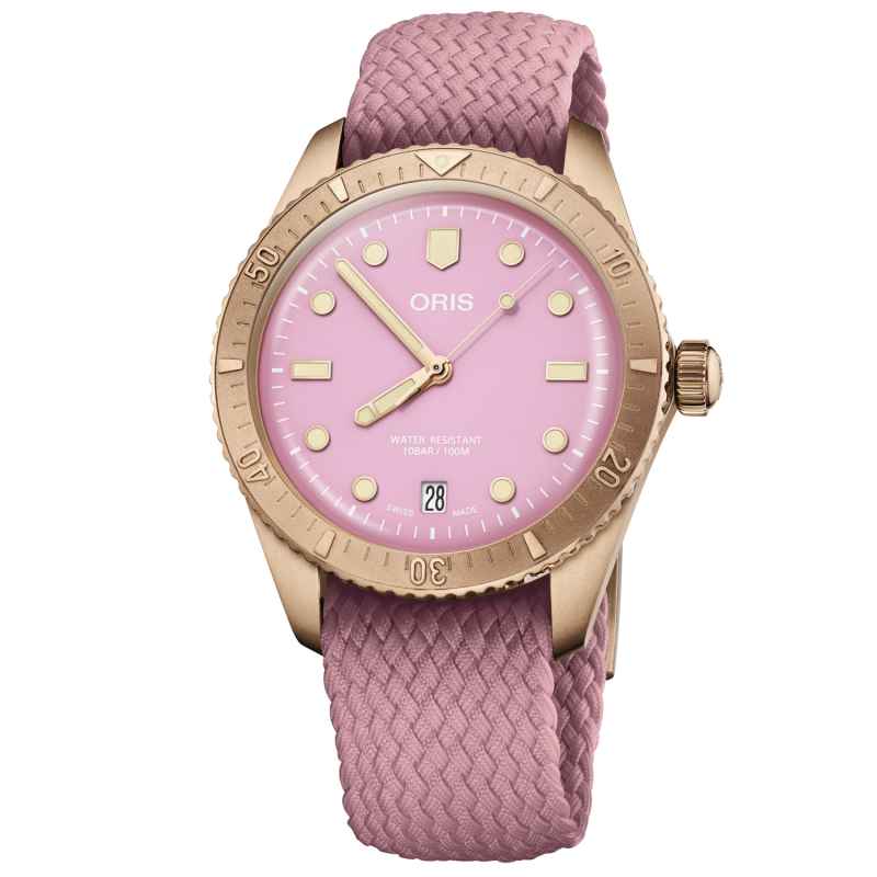 ORIS - OROLOGIO DIVERS SIXTY-FIVE COTTON CANDY BRONZO 733 7771 3158 - 0731904BRS