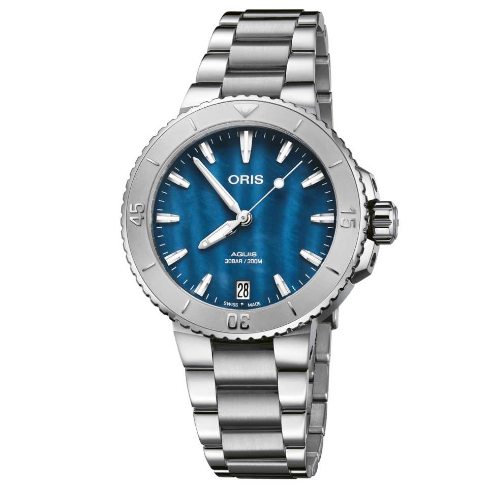 ORIS - AQUIS DATE 733 7770 4155-07 8 18 05P WATCH