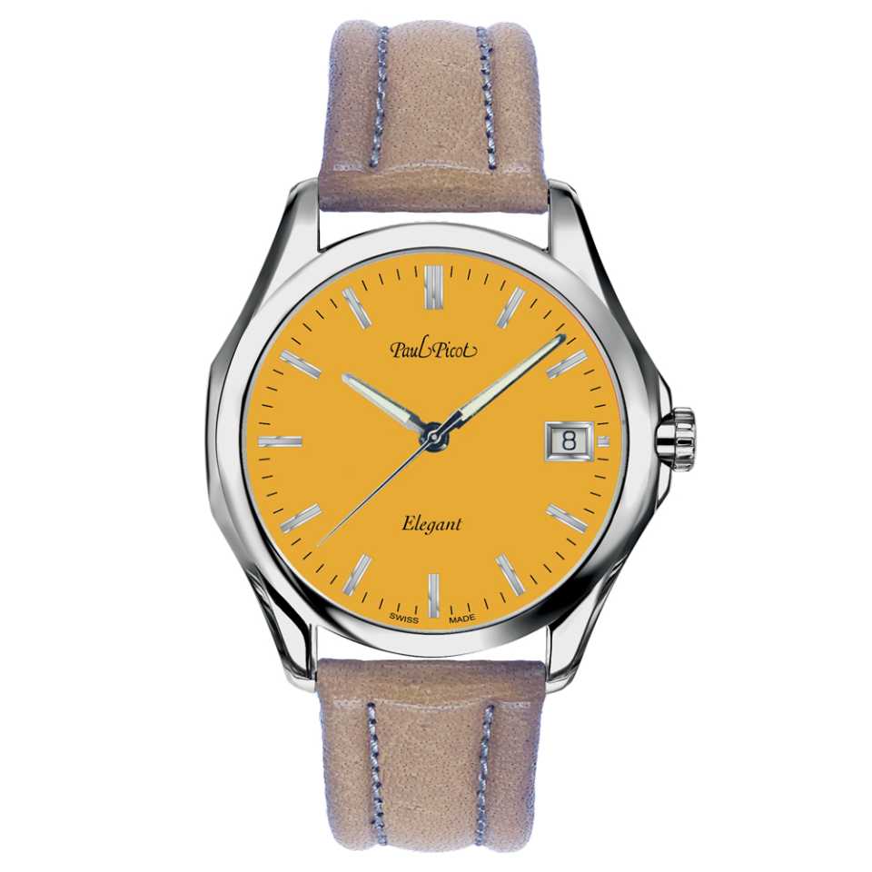 PAUL PICOT - OROLOGIO COMMODOR QUARZO YELLOW