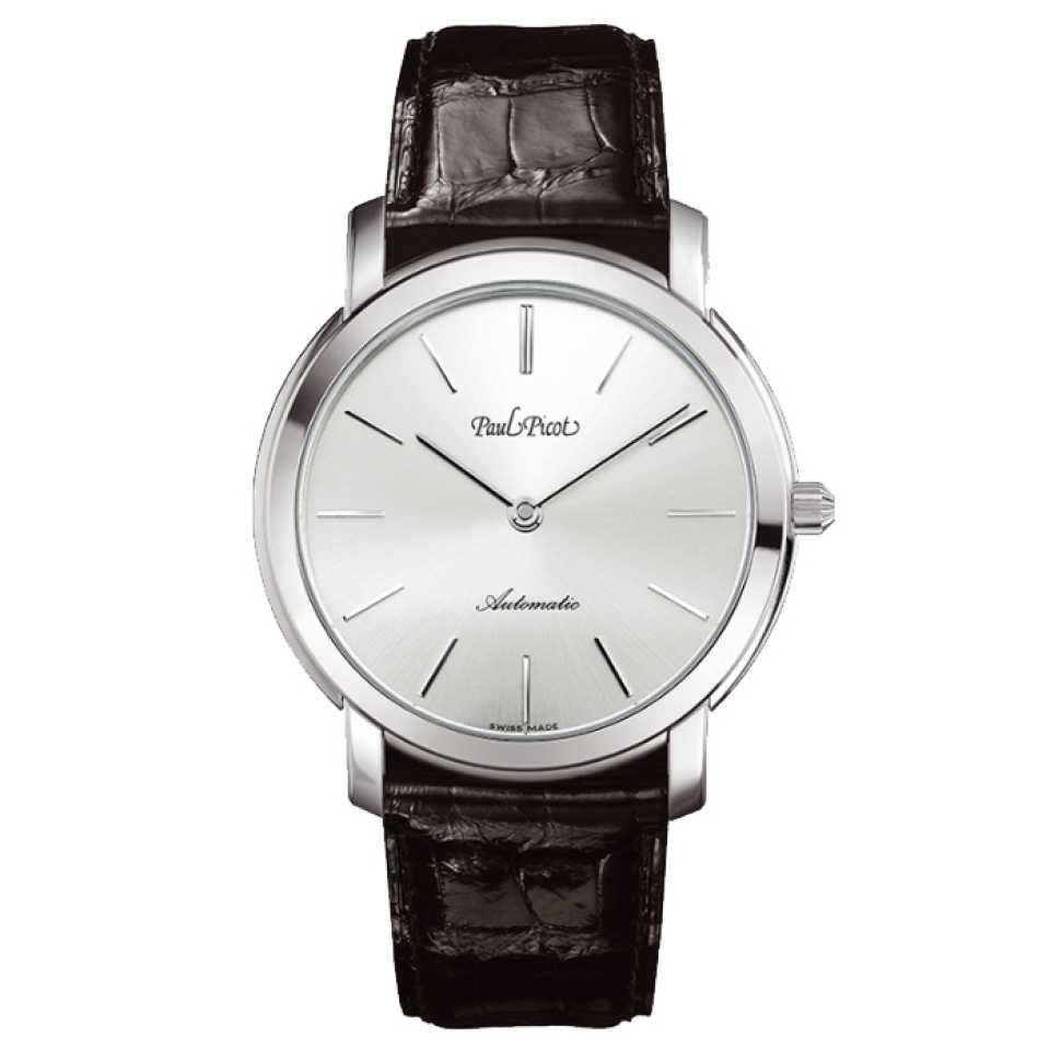 PAUL PICOT - FIRSHIRE EXTRAFLAT AUTOMATIC SILVER WATCH