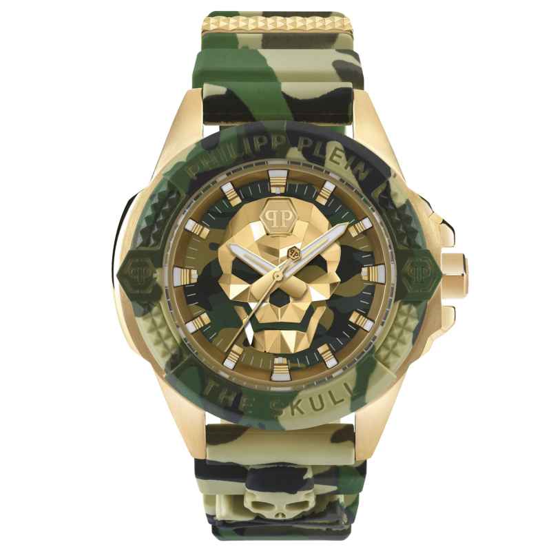 PHILIPP PLEIN - OROLOGIO THE $KULL GREEN CAMO PWAAA0921