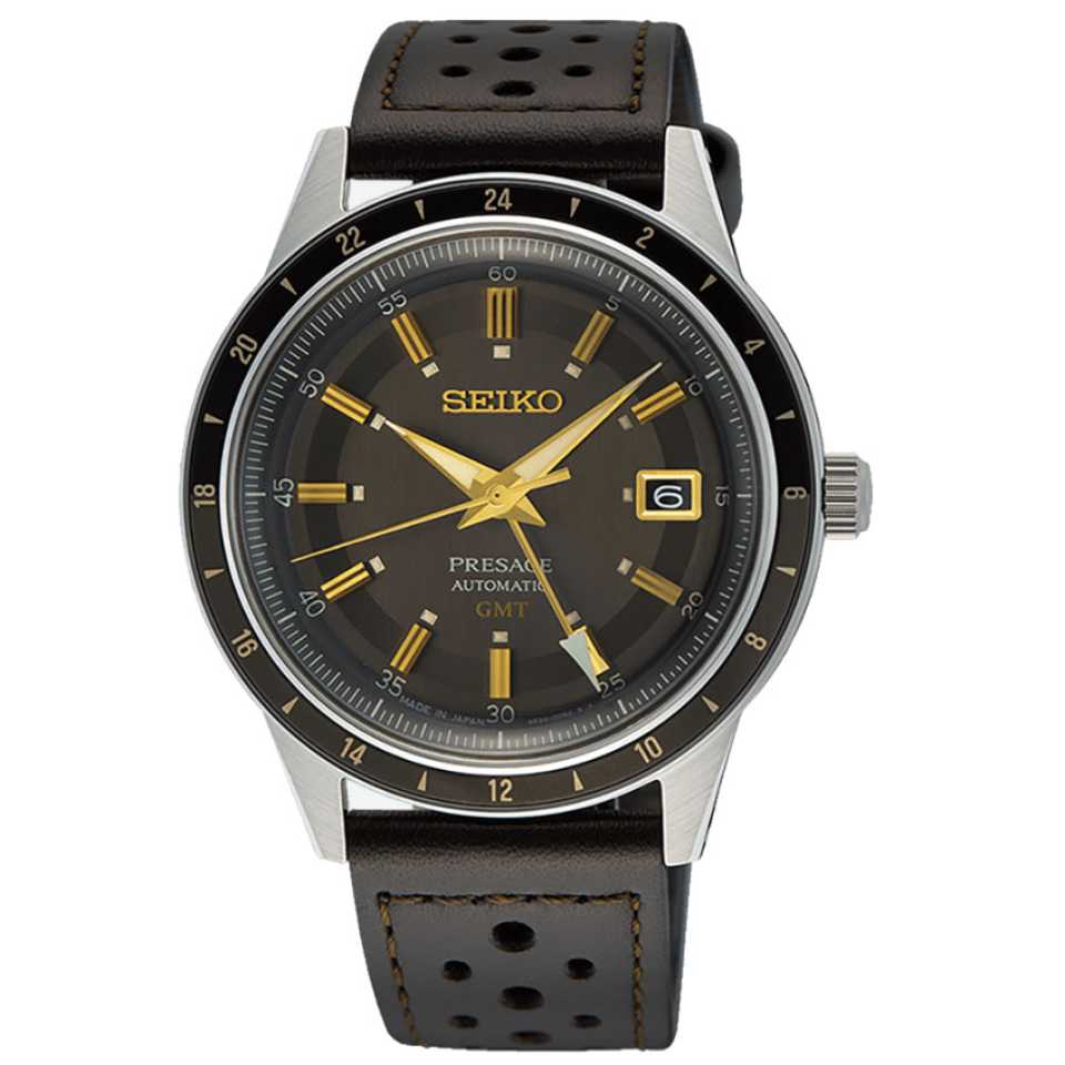 SEIKO - OROLOGIO PRESAGE FUME STYLE 60S ROAD TRIP GMT SSK0131J1