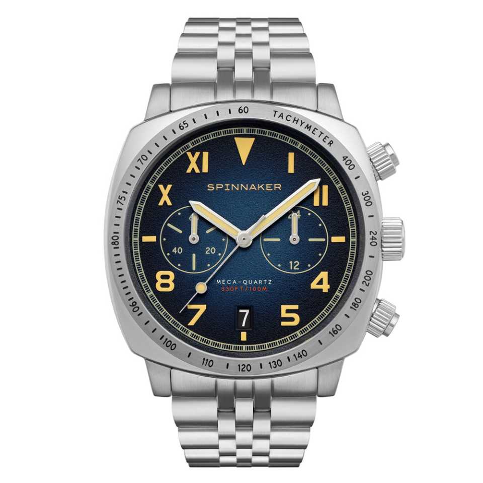 SPINNAKER - HULL CALIFORNIA CHRONOGRAPH FUMEE BLUE WATCH