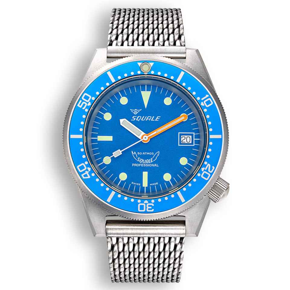 SQUALE - OROLOGIO 1521 BLUE BLSTED MESH 