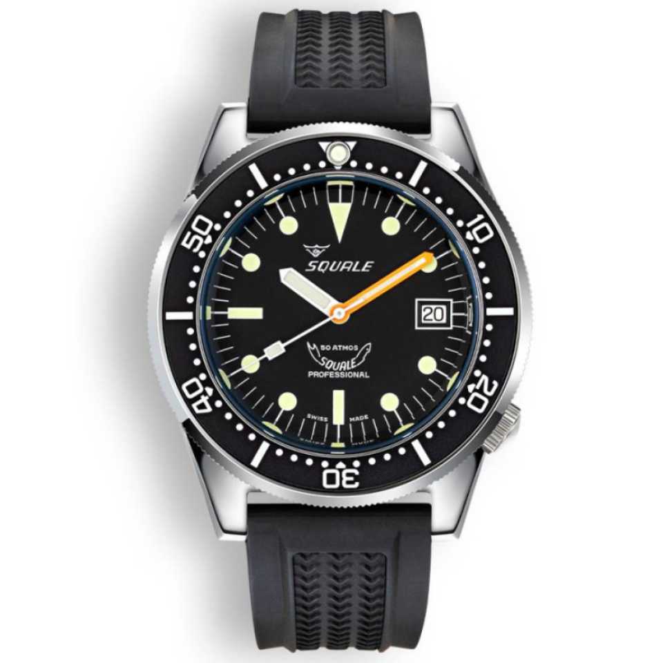 SQUALE - OROLOGIO 1521 BLACK BLASTED RUBBER 1521BKBL.VO