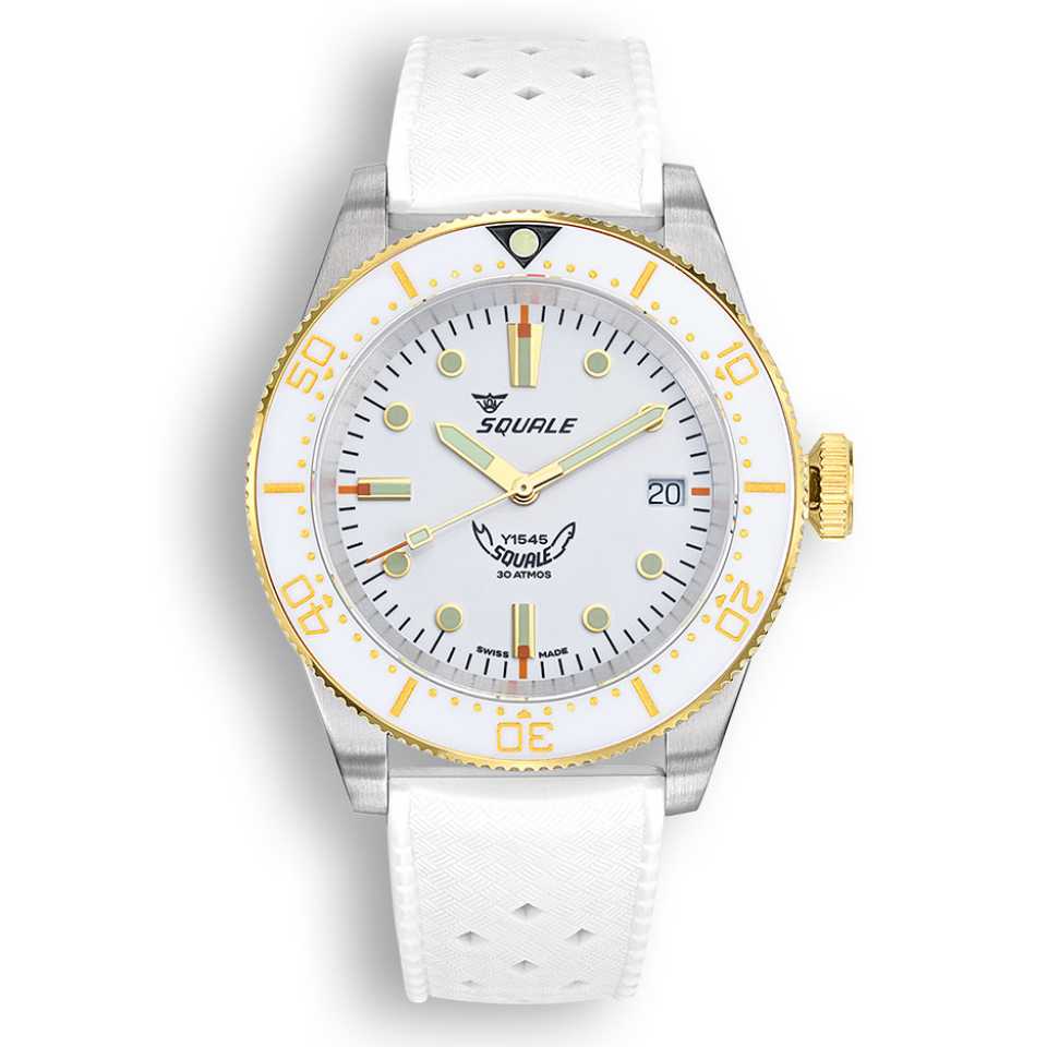 SQUALE - 1545 WHITE RUBBER WATCH 1545WTWT.HTW