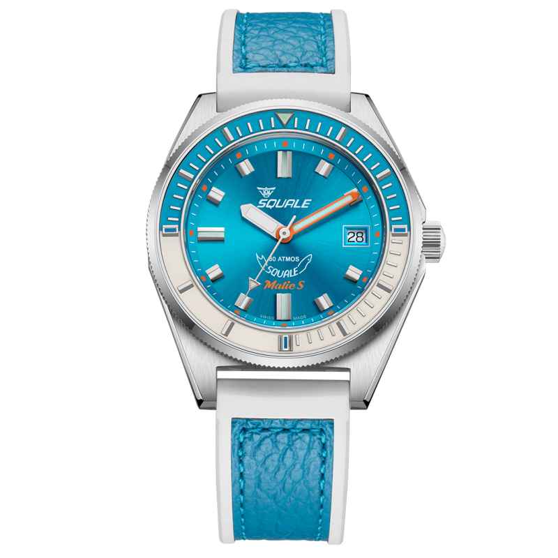 Squale - Orologio Matic S Light Blue HydroLeather