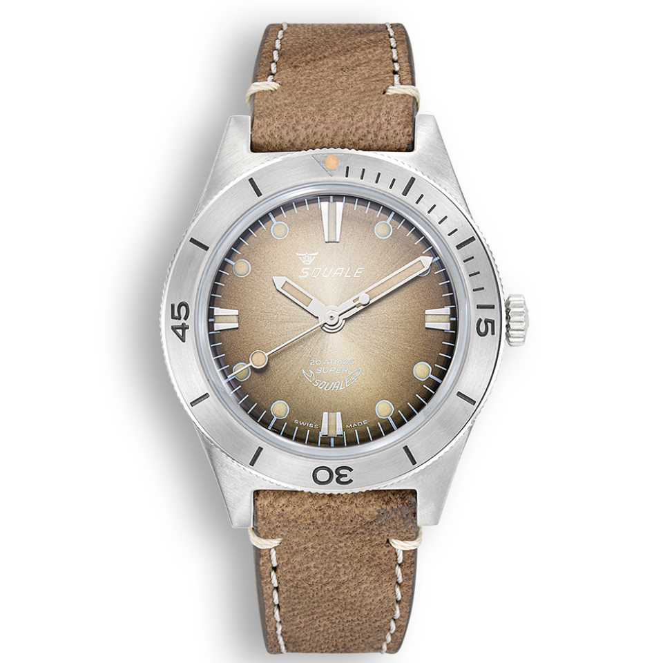 SQUALE - SUNRAY BROWN LEATHER WATCH SUPERSSBW.PBW