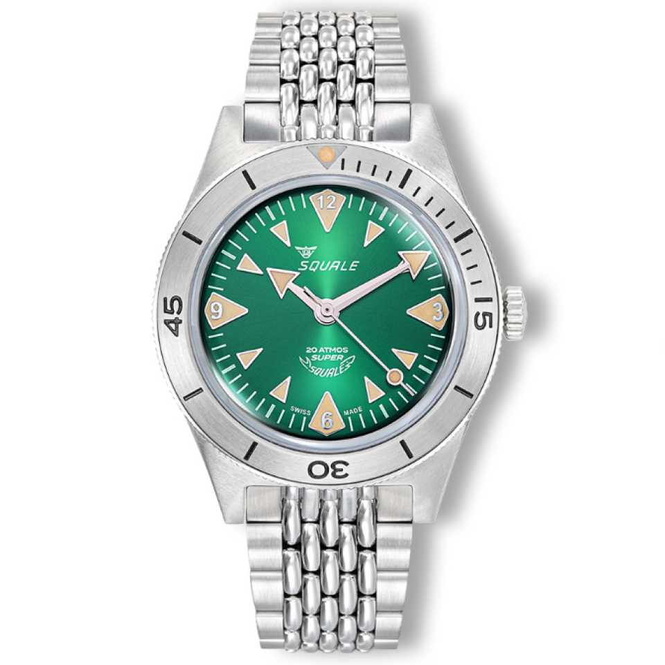 SQUALE - SUPER SQUALE BIG ARROWS GREEN BRACELET WATCH SUPERSSAGR.AC