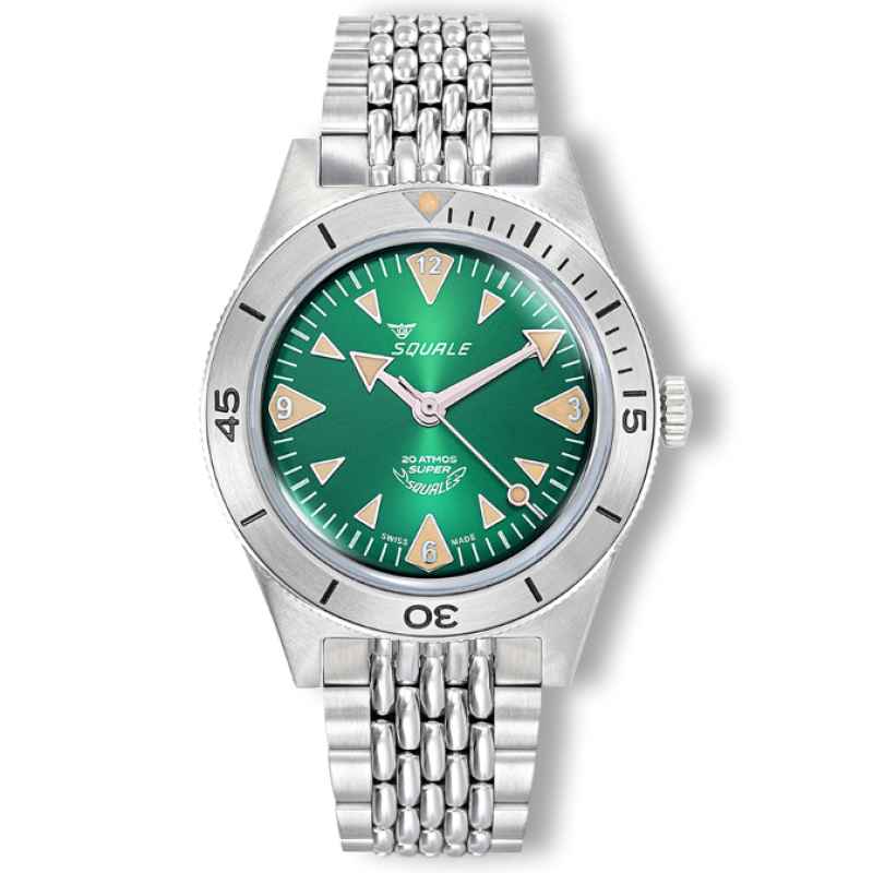 SQUALE - OROLOGIO SUPER SQUALE BIG ARROWS GREEN BRACELET SUPERSSAGR.AC