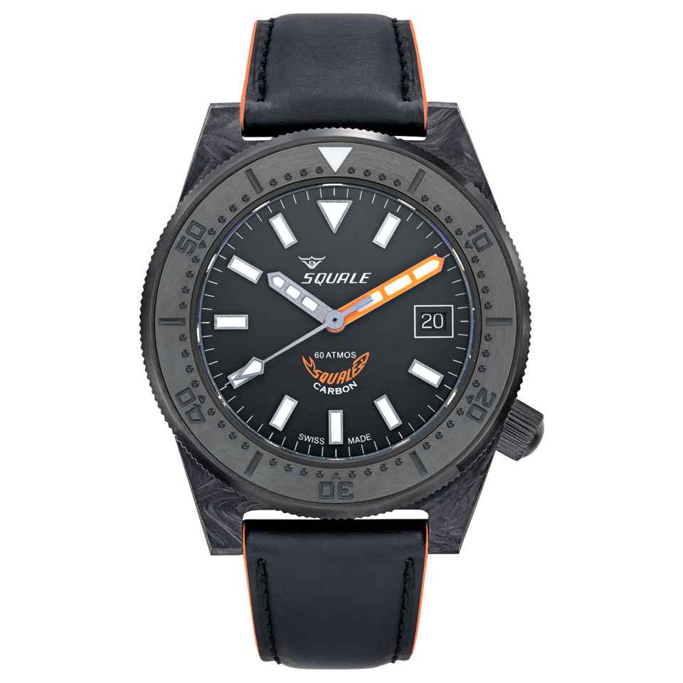 SQUALE - OROLOGIO T183 FORGED CARBON ORANGE T-183FCOR