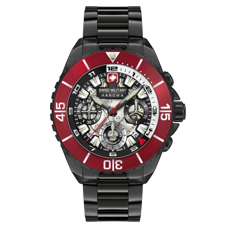 SWISS MILITARY - OROLOGIO HANS NOLL BLACK