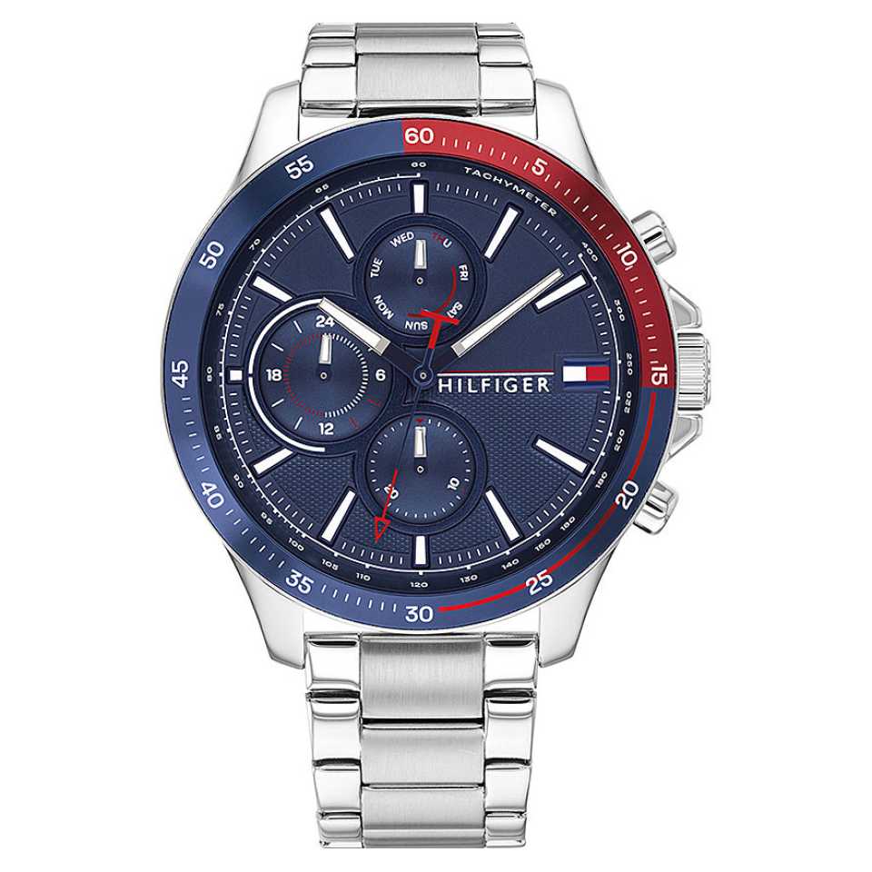 TOMMY HILFIGER - OROLOGIO BANK 46 MM BLU