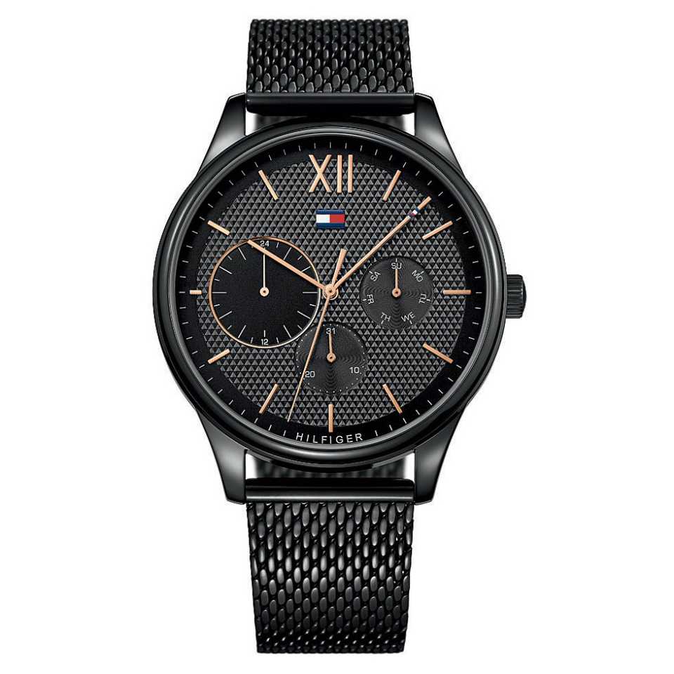 TOMMY HILFIGER - OROLOGIO DAMON 44 MM NERO