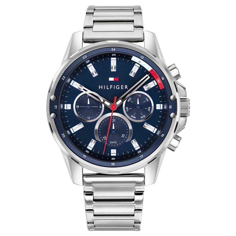 TOMMY HILFIGER - MASON 45 MM STEEL BLUE WATCH