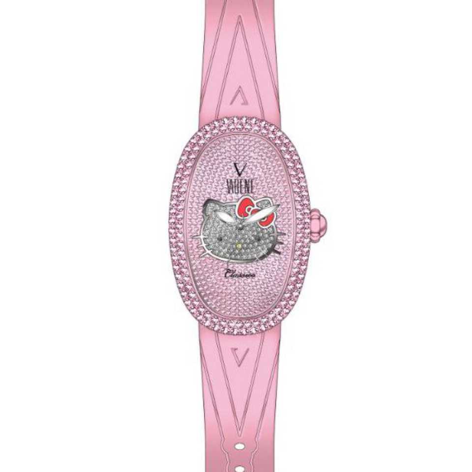 VABENE - OROLOGIO CLASSICO PAVE' HELLO KITTY PINK