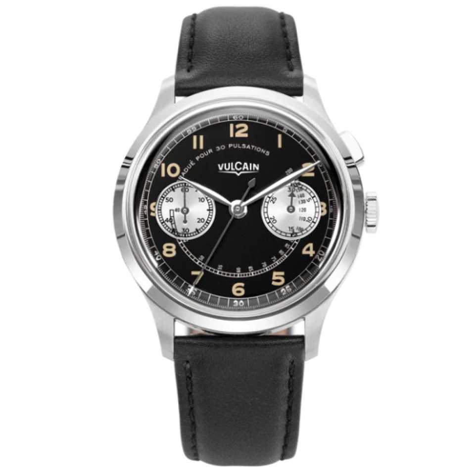 VULCAIN - MONOPUSHER HERITAGE BLACK & WHITE WATCH