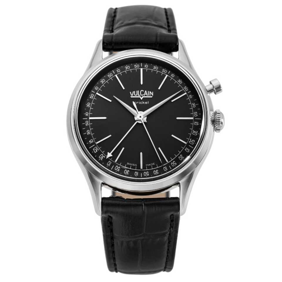 VULCAIN - CRICKET PRESIDENT 39 MM BLACK WATCH SAPPHIRE CASEBACK