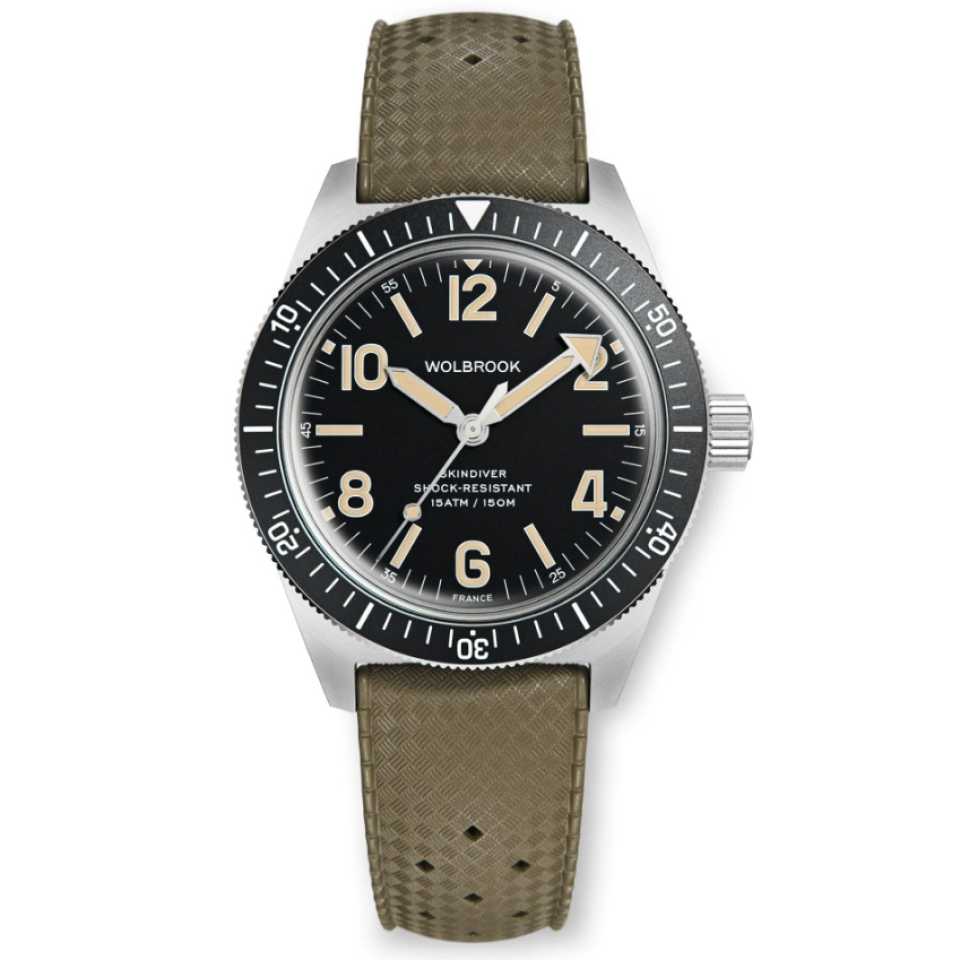 WOLBROOK - SKINDIVER AUTOMATIC WATCH 22-SA-003-RB1-GRN