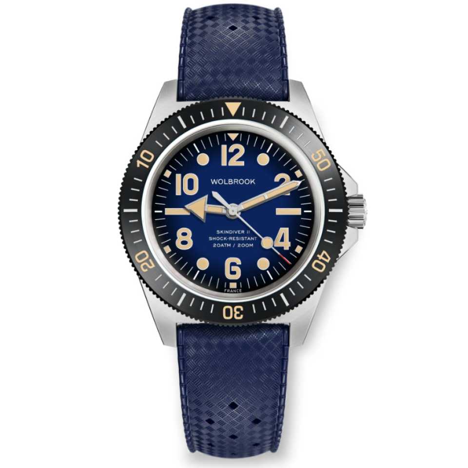 WOLBROOK - SKINDIVER II AUTOMATIC WATCH 23-S2AJ-034-RB1-BLU-CXO
