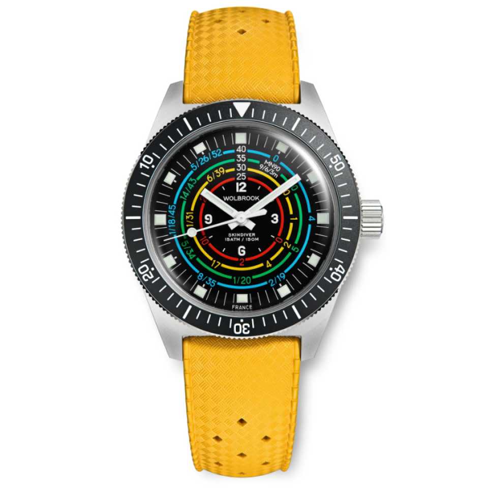 WOLBROOK - SKINDIVER DECOMPRESSION AUTOMATIC WATCH 24-SDA-001-RB1-YEL