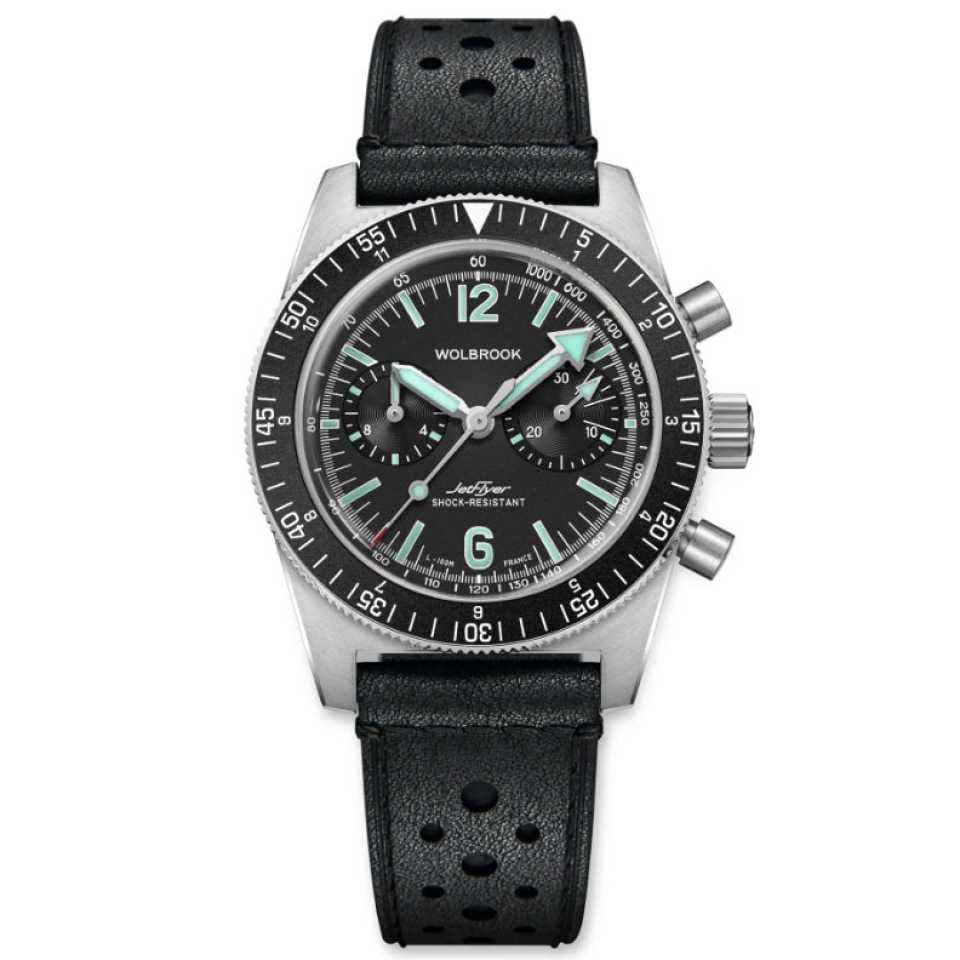 WOLBROOK - OROLOGIO CRONOGRAFO FETFLYER AUTOMATICO QUADRANTE NERO