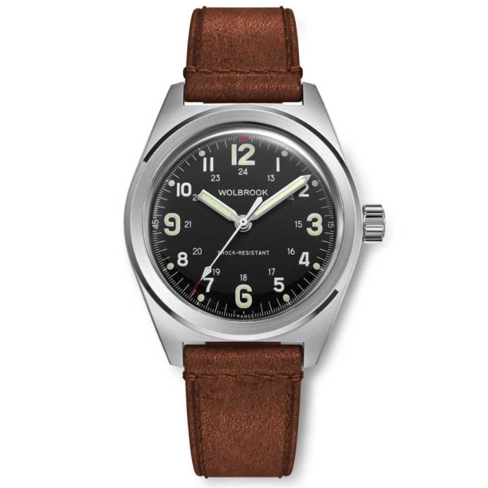 WOLBROOK - OUTRIDER AUTOMATIC FIELD WATCH 23-OA-012-LR4-BRN