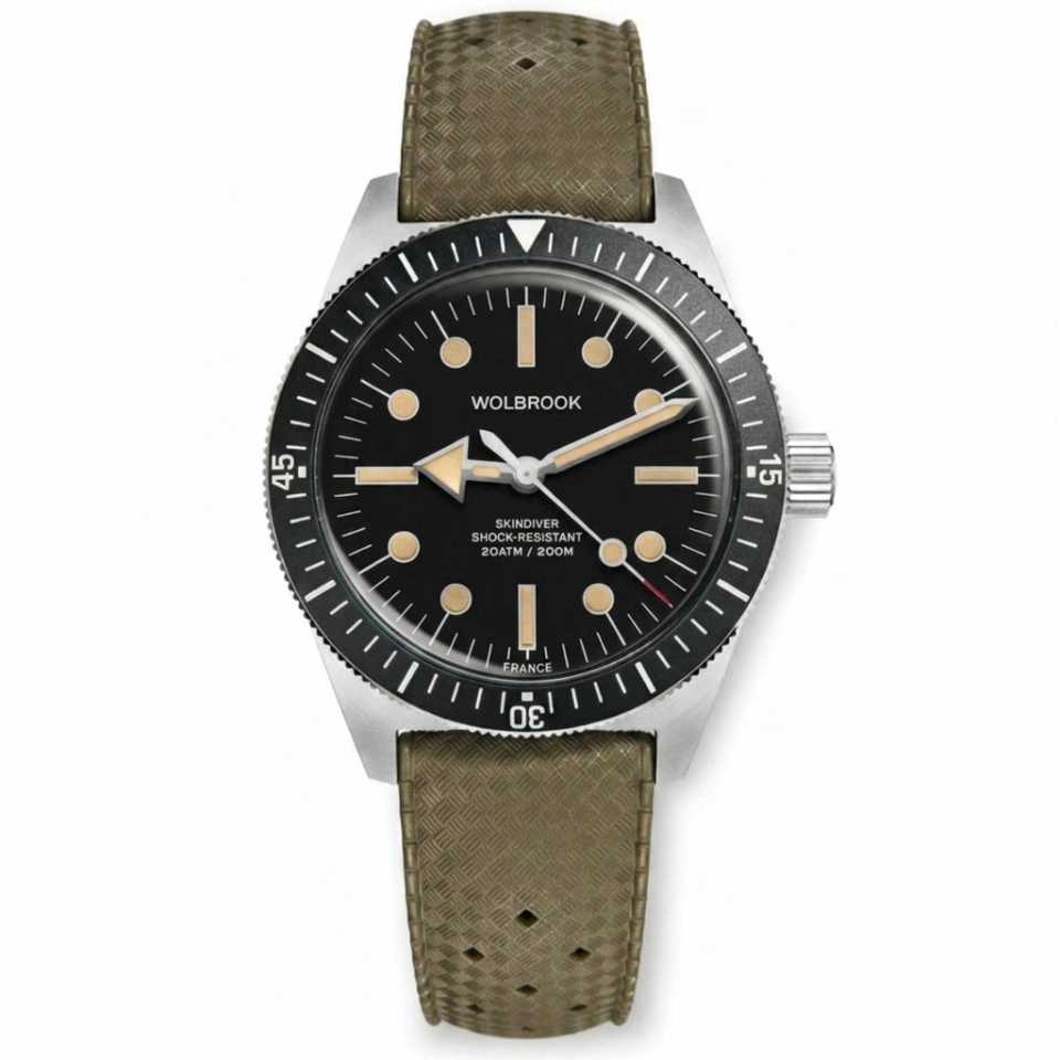 WOLBROOK - OROLOGIO SKINDIVER 38 AUTOMATIC GREEN