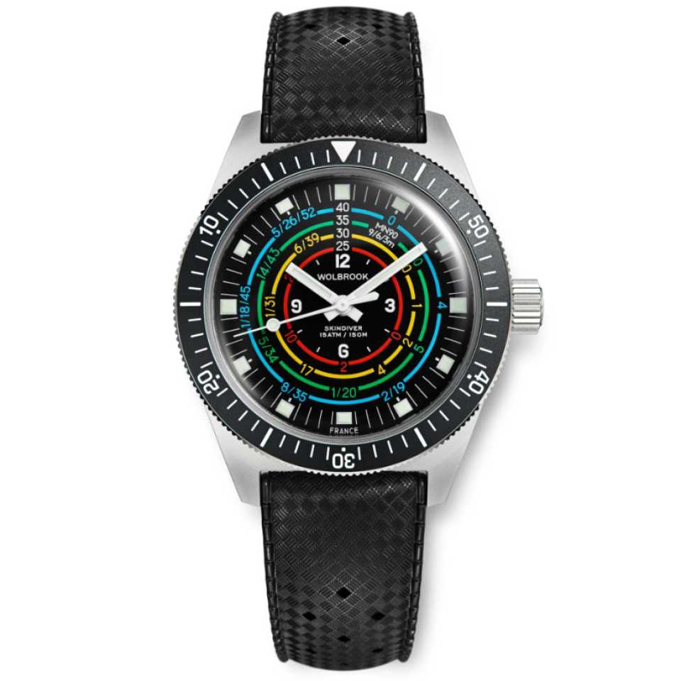 WOLBROOK - SKINDIVER DECOMPRESSION AUTOMATIC BLACK WATCH 
