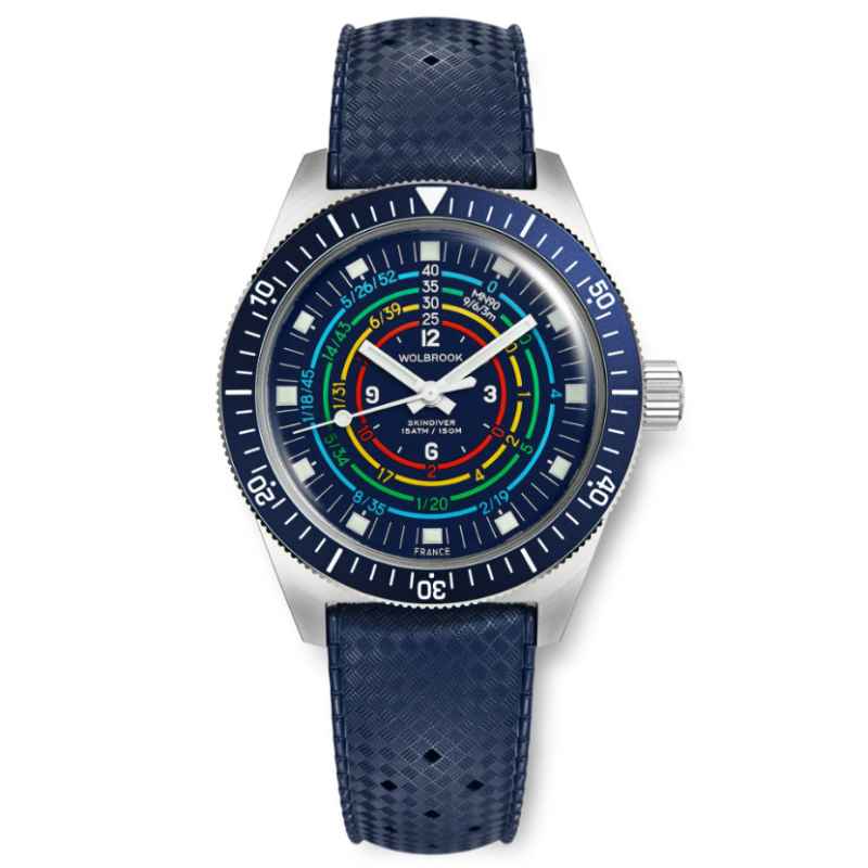 WOLBROOK - OROLOGIO SKINDIVER DECOMPRESSION AUTOMATIC - MN90 - BLUE