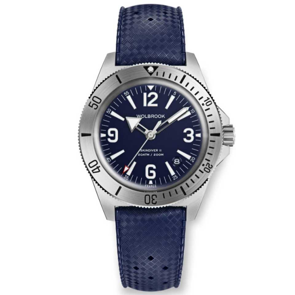 WOLBROOK - SKINDIVER II AUTOMATIC DIVE BLUE WATCH