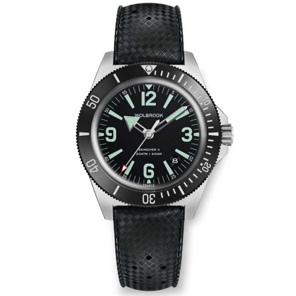 WOLBROOK - SKINDIVER II AUTOMATIC DIVE BLACK WATCH