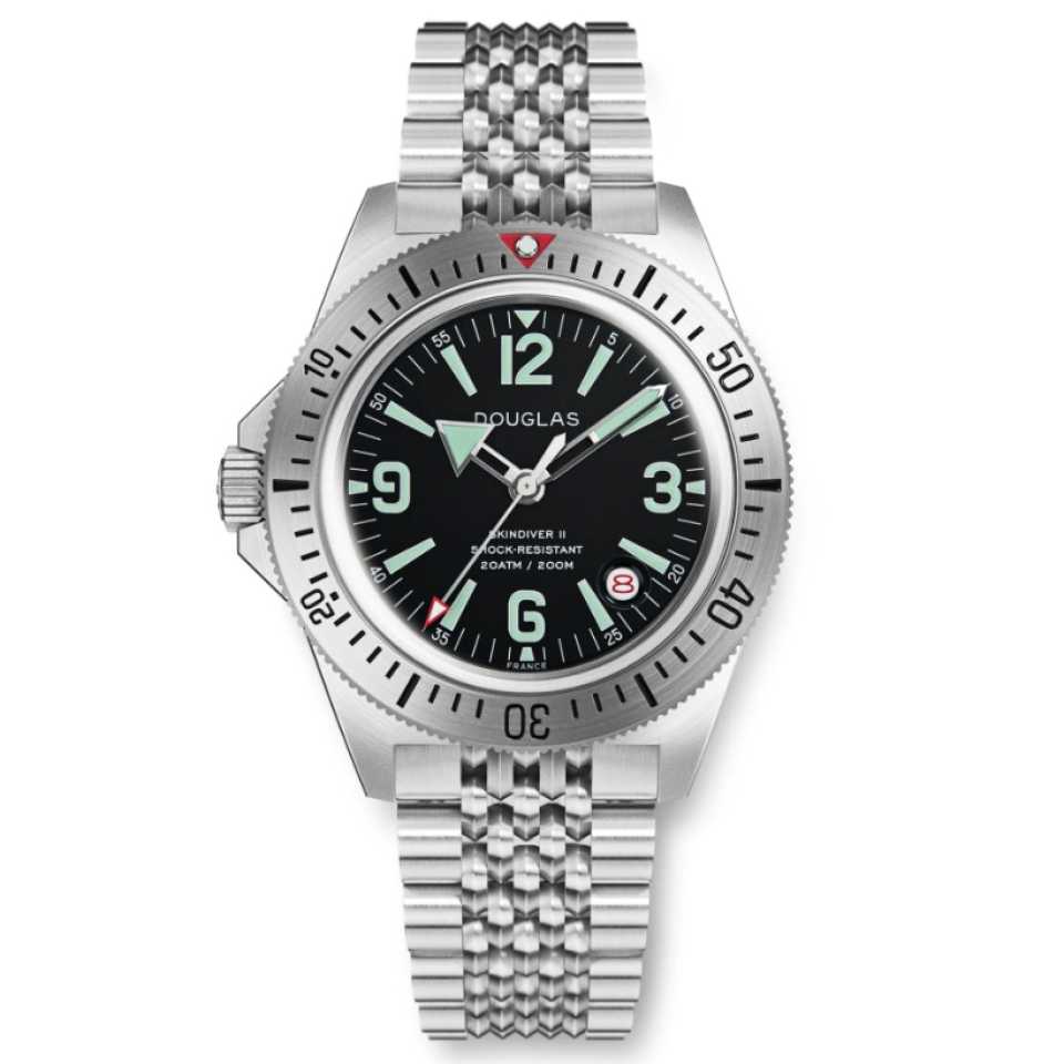 WOLBROOK - OROLOGIO SKINDIVER II PROFESSIONAL GREEN LUME STEEL