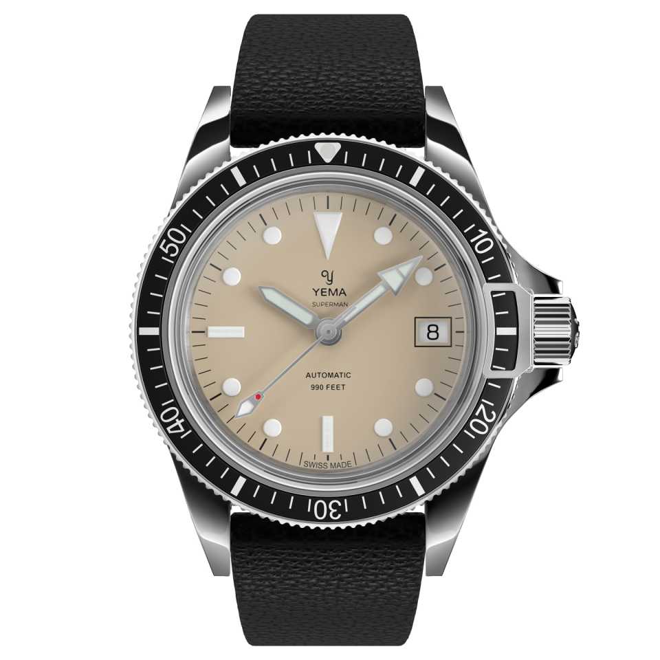 YEMA - OROLOGIO SUPERMAN HERITAGE 41MM BEIGE LEATHER YSUP25A41-E90S