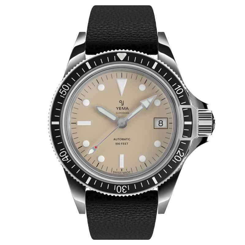 YEMA - OROLOGIO SUPERMAN HERITAGE 41MM BEIGE LEATHER YSUP25A41-E90S