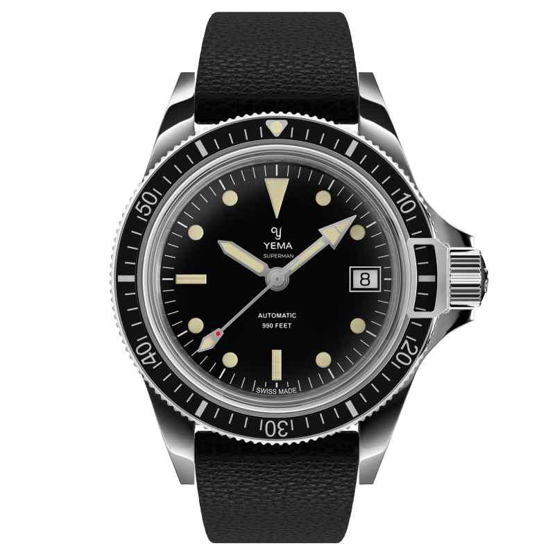 YEMA - OROLOGIO SUPERMAN HERITAGE 41MM BLACK LEATHER YSUP25A41-A90S
