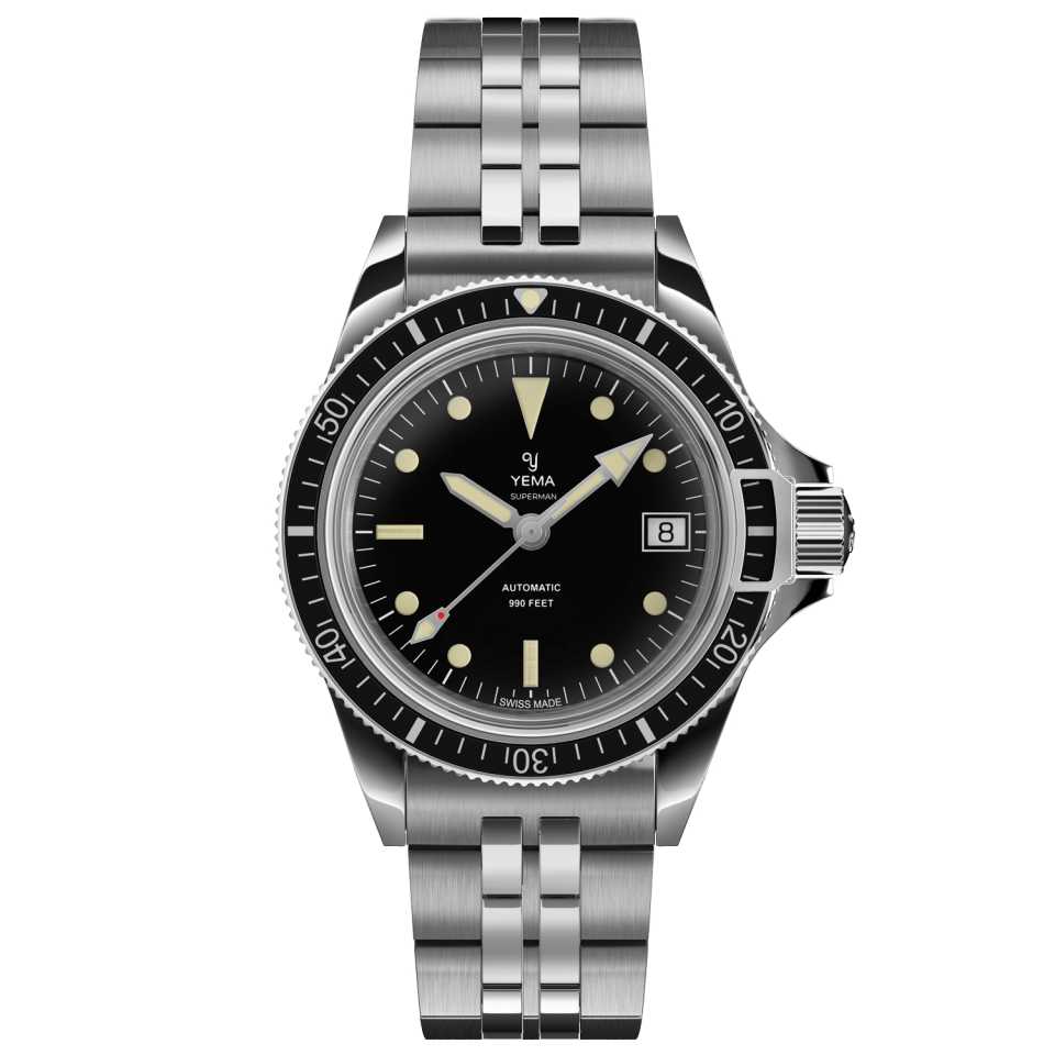 YEMA - SUPERMAN HERITAGE 39MM BLACK WATCH YSUP25A39-AMS