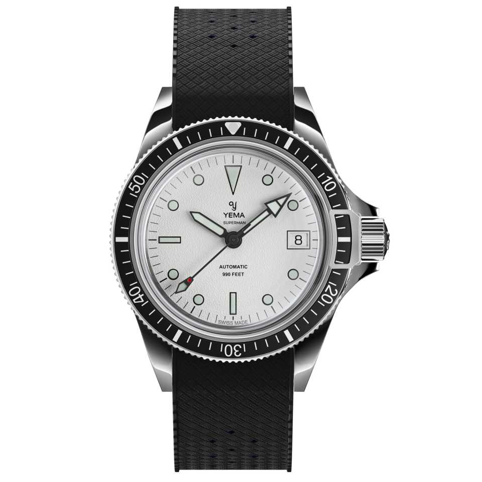 YEMA - OROLOGIO SUPERMAN HERITAGE 41MM WHITE RUBBER YSUP25A41-BRBIS