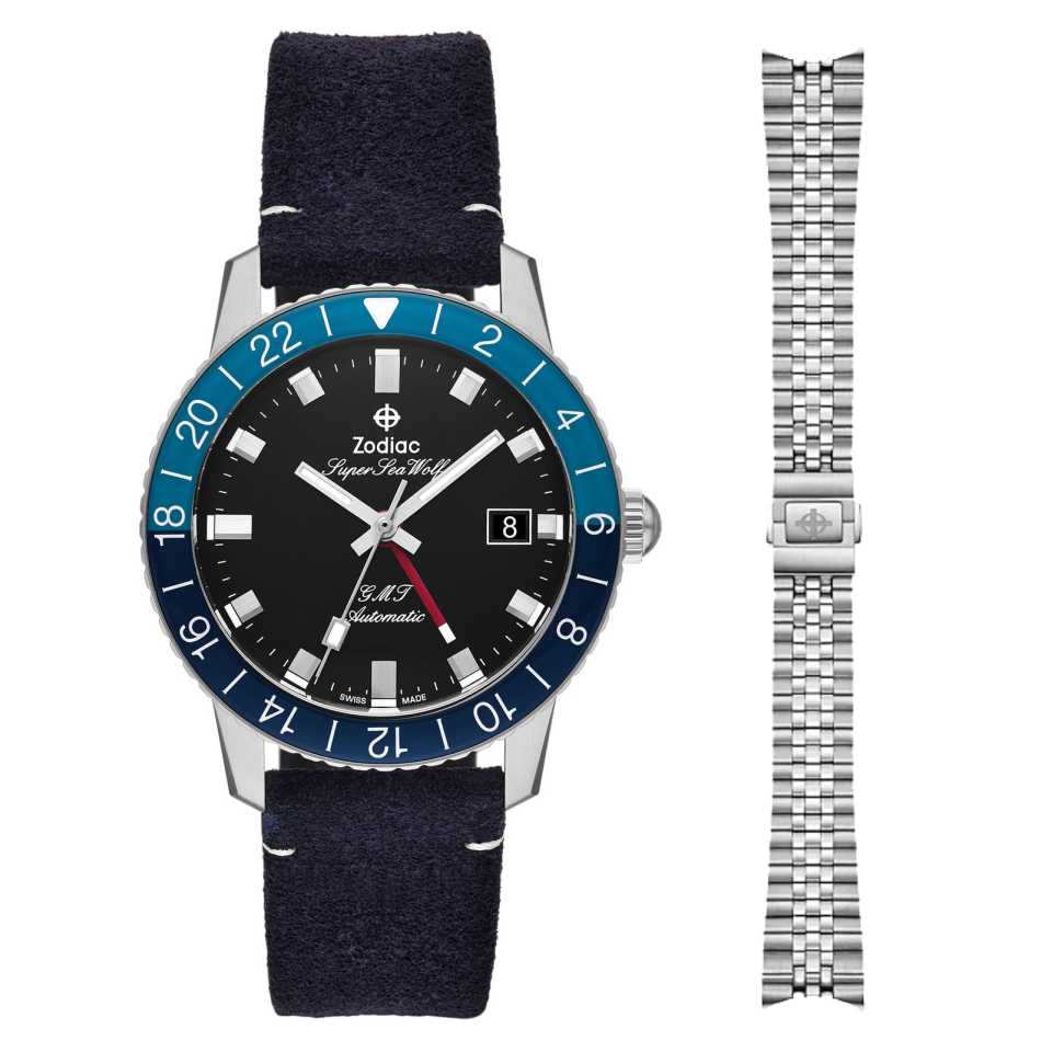 ZODIAC - OROLOGIO SUPER SEA WOLF SWISS AUTOMATIC GMT ZO9413