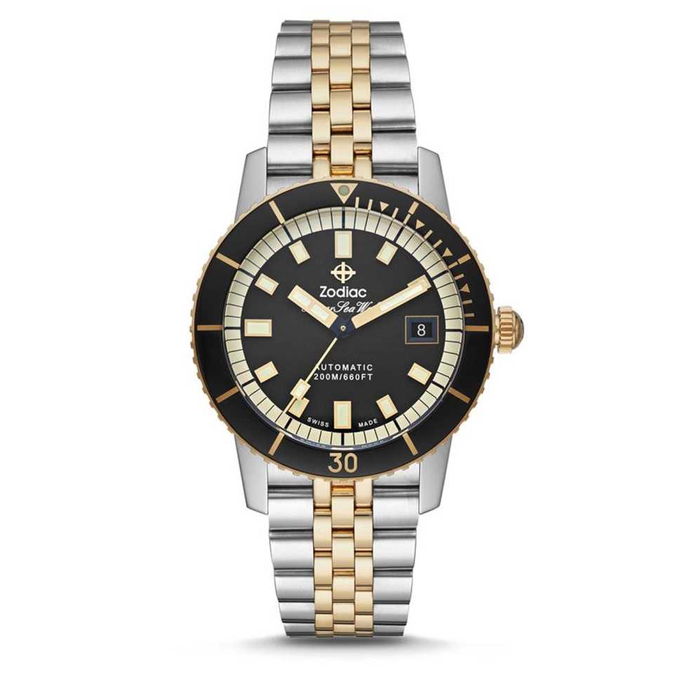ZODIAC - SUPER SEA WOLF AUTOMATIC TWO-TONE STAINLESS STEEL WATCH