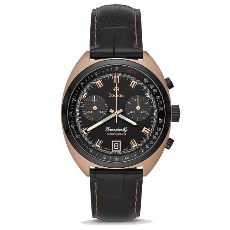 ZODIAC - OROLOGIO GRANDRLAYY QUARTZ BLACK LEATHER ZO9610