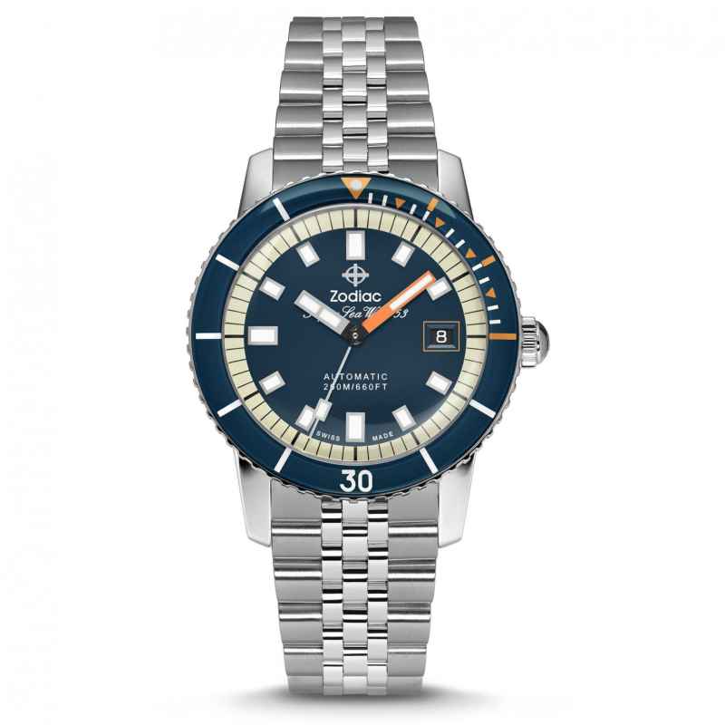 ZODIAC - OROLOGIO SUPER SEA WOLF 53 COMPRESSION BLU