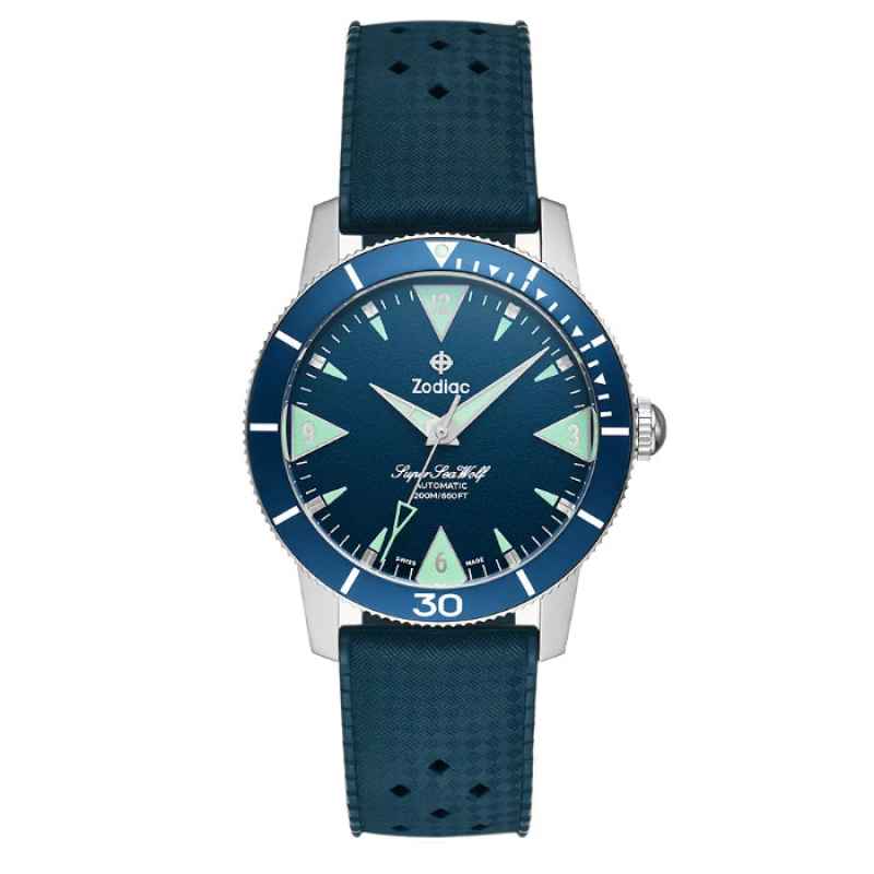 ZODIAC - SUPER SE WOLF SKIN DIVER AUTOMATIC RUBBER STRAP ZO9217 WATCH