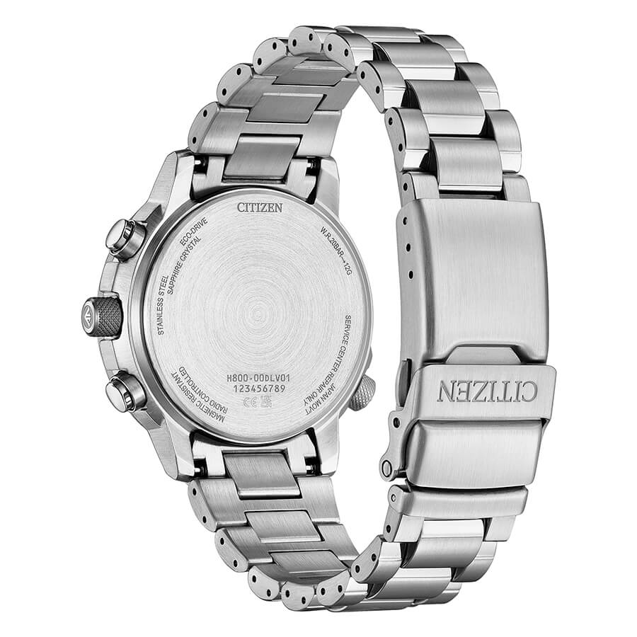 Citizen CB0140-58E Orologio Uomo Pilot Eco-Drive - Cronografo, Super Titanio, Vetro Zaffiro, RadioControllato