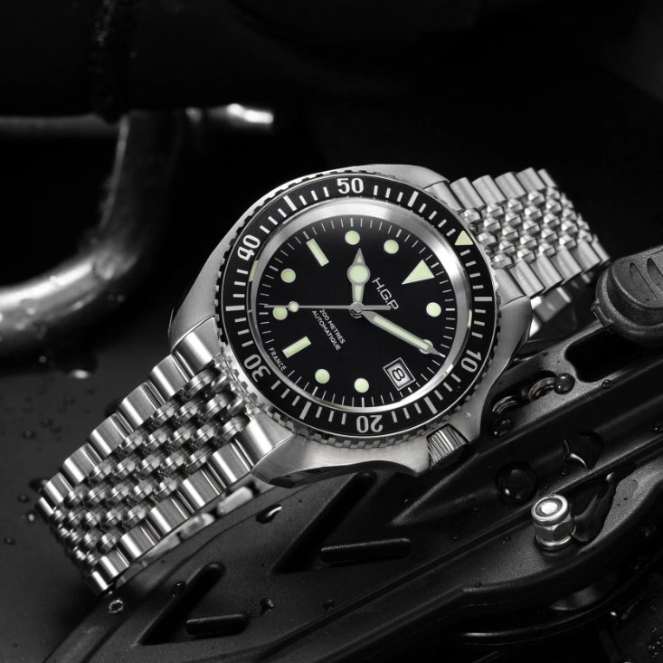 RATIO FreeDiver Orologio Subacqueo Automatico Uomo - Quadrante Verde, Vetro Zaffiro, 200m - RTB205
