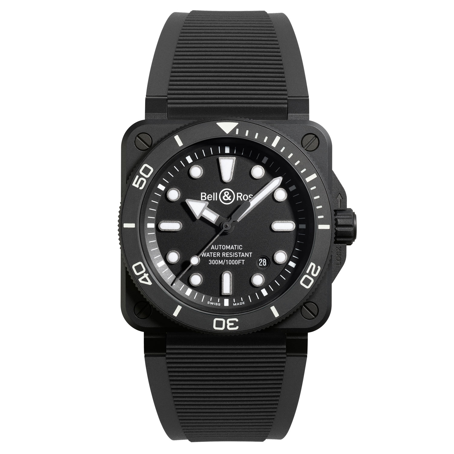 BELL & ROSS - OROLOGIO BR-03 DIVER BLACK MATTE CERAMIC